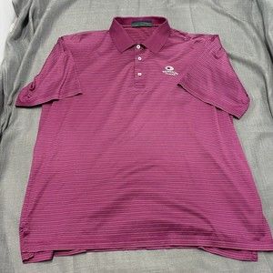 Robert Trent Jones Polo Shirt Golf Men's M Stripes The Shoals - Medium